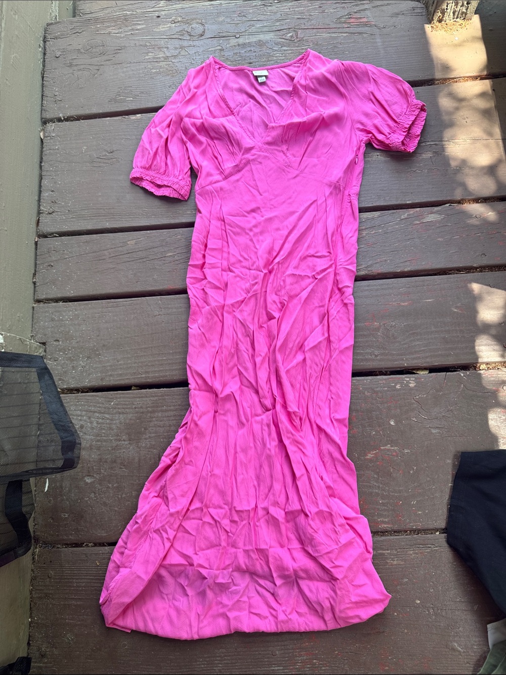 a new day Bright Pink V-Neck Maxi Dress